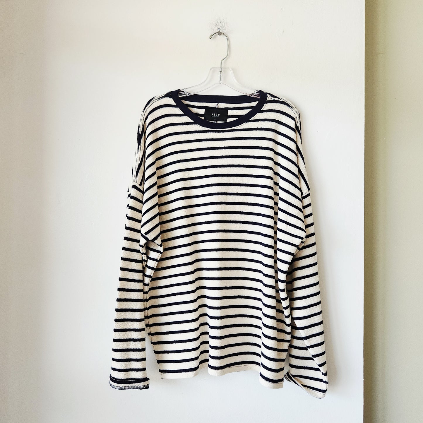 Neuw 100% Cotton Oversized Striped Top - M