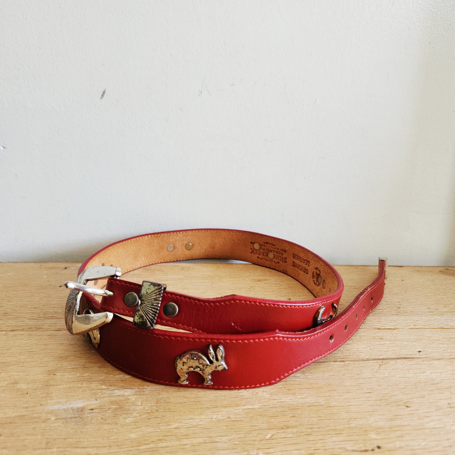 Vintage Silver Creek Collection Leather Belt - size 30