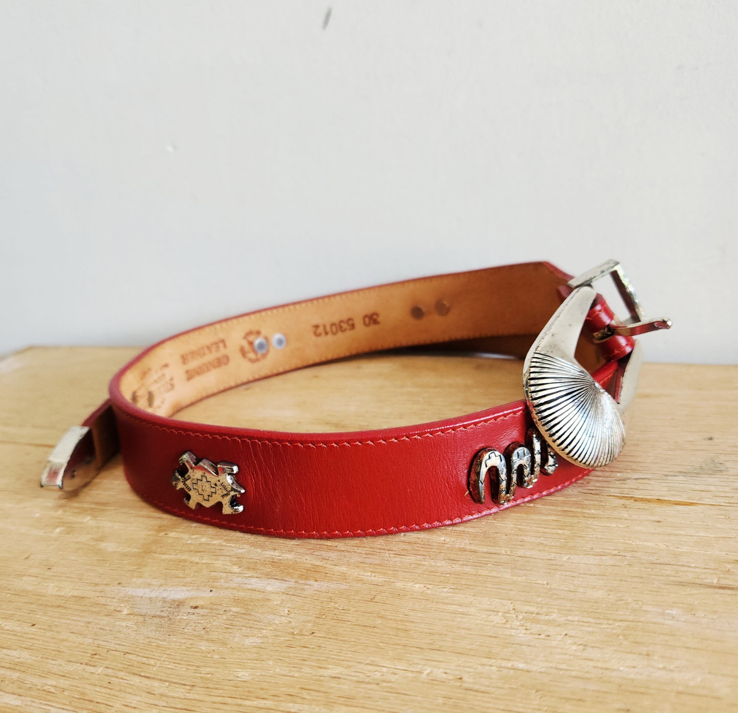Vintage Silver Creek Collection Leather Belt - size 30