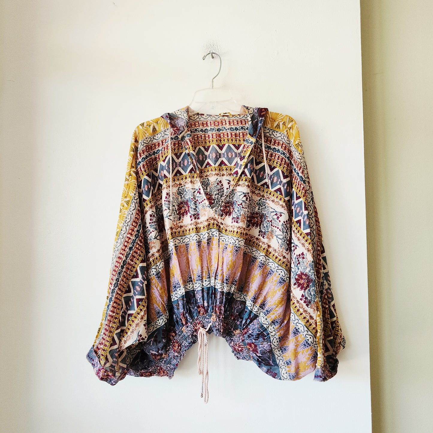 Free People 100% Cotton Lightweight Hoodie with Drawstring - XS/S