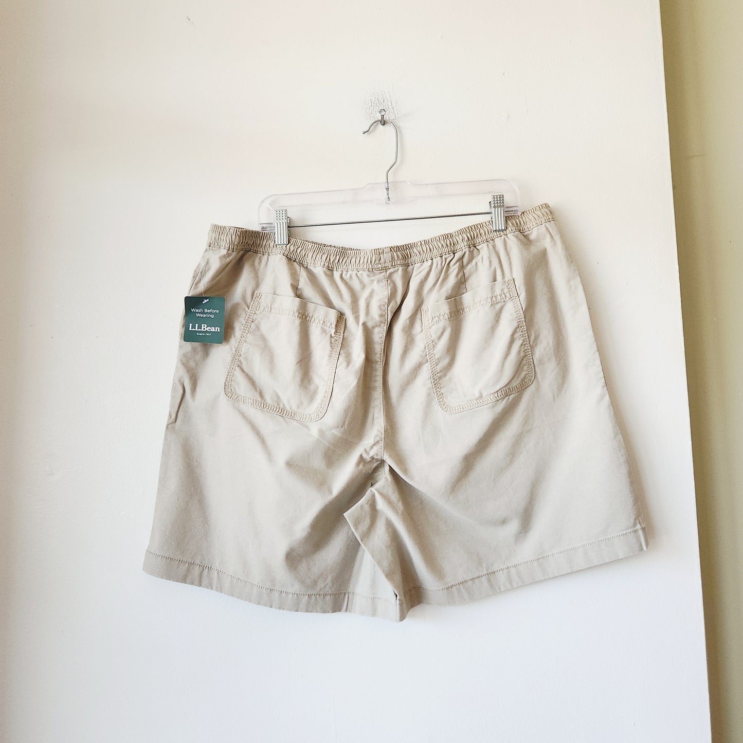 LL Bean 100% Cotton Drawstring Shorts - size 18 - New