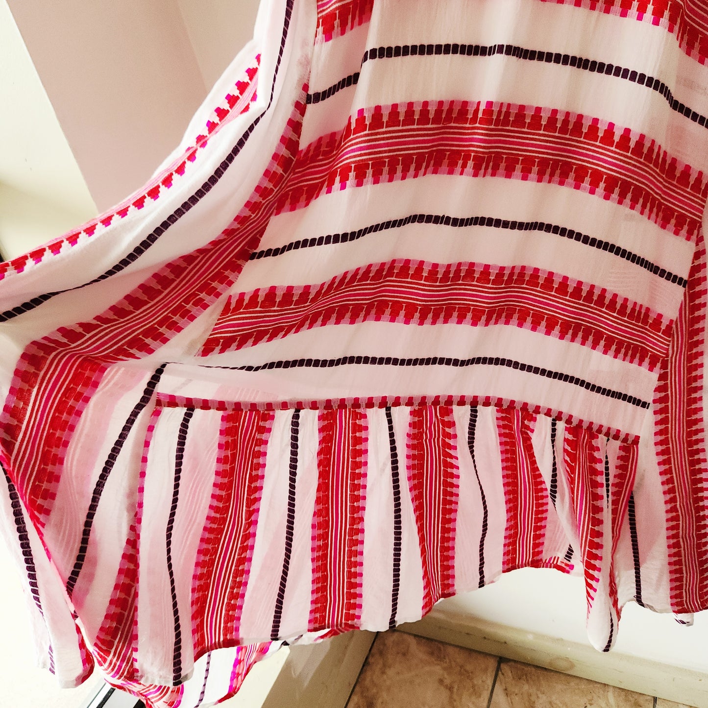 Ro's Garden Striped Maxi Dress - L