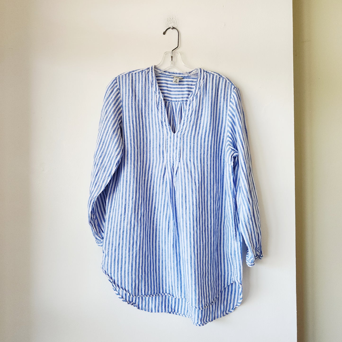 LL Bean 100% Linen Pullover Top - M