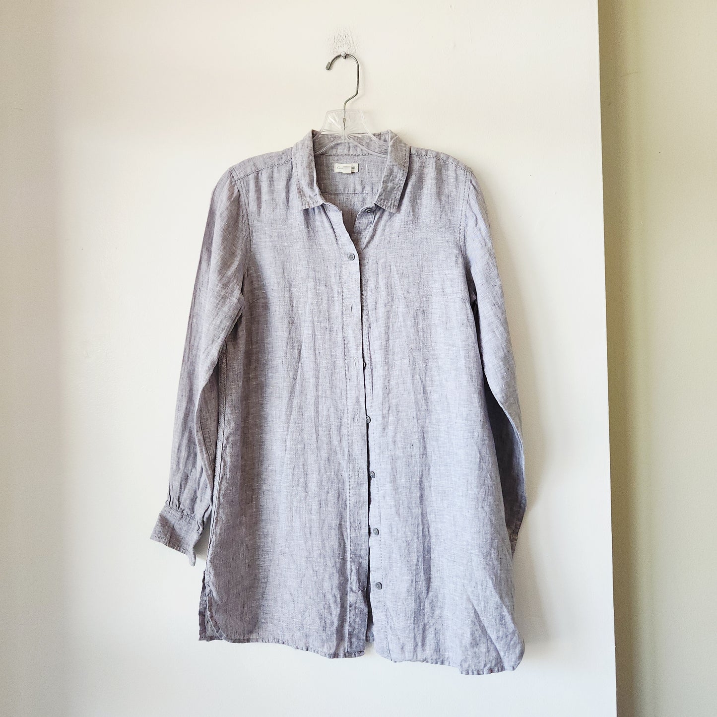 Garnet Hill 100% Linen Button Up Shirt - XS