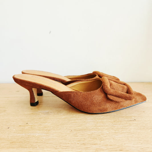 Vintage Fericzot Kitten Heel Mules - size 6