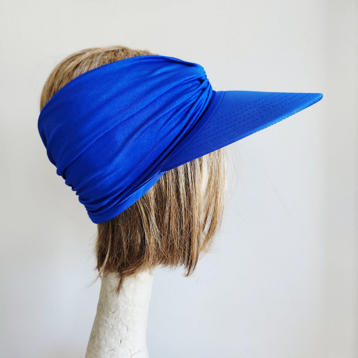 Stretch Bright Blue Visor - Adult Size