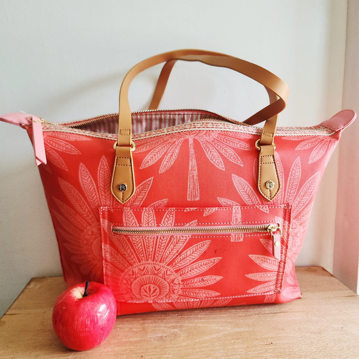 Spartina 449 Zip Top Travel Tote with Matching Change Purse - as is