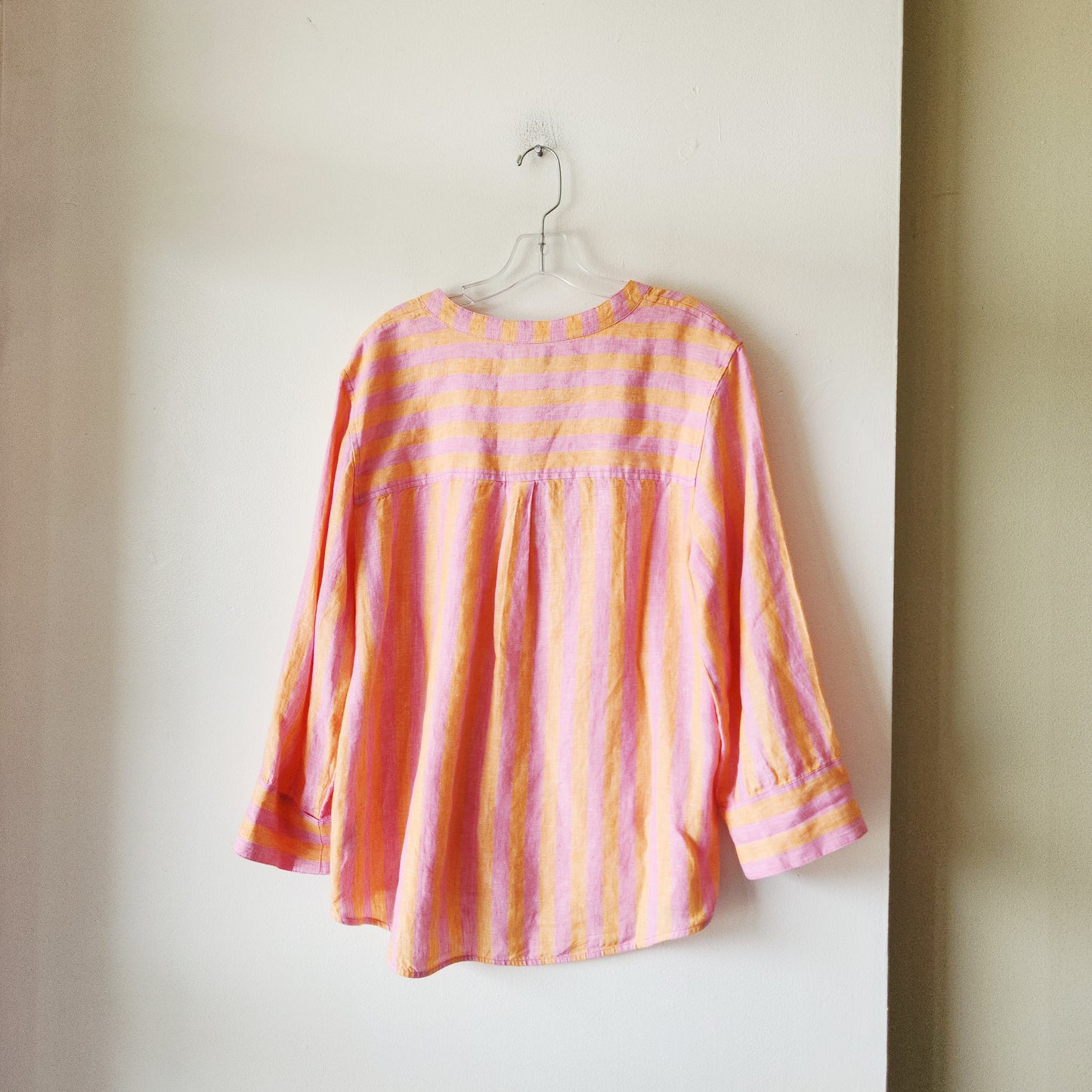 J Crew 100% Linen Pullover Striped Shirt - M