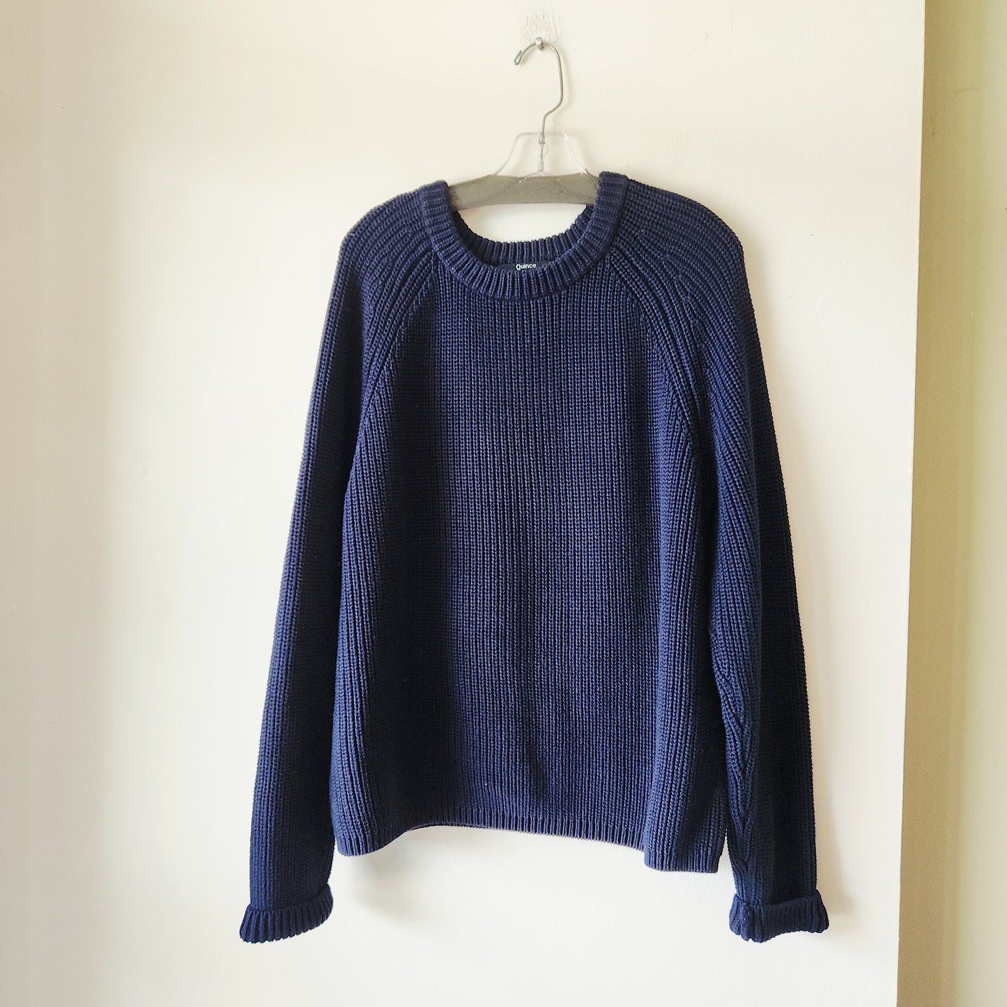 Quince 100% Organic Cotton Navy Crewneck Sweater - XL