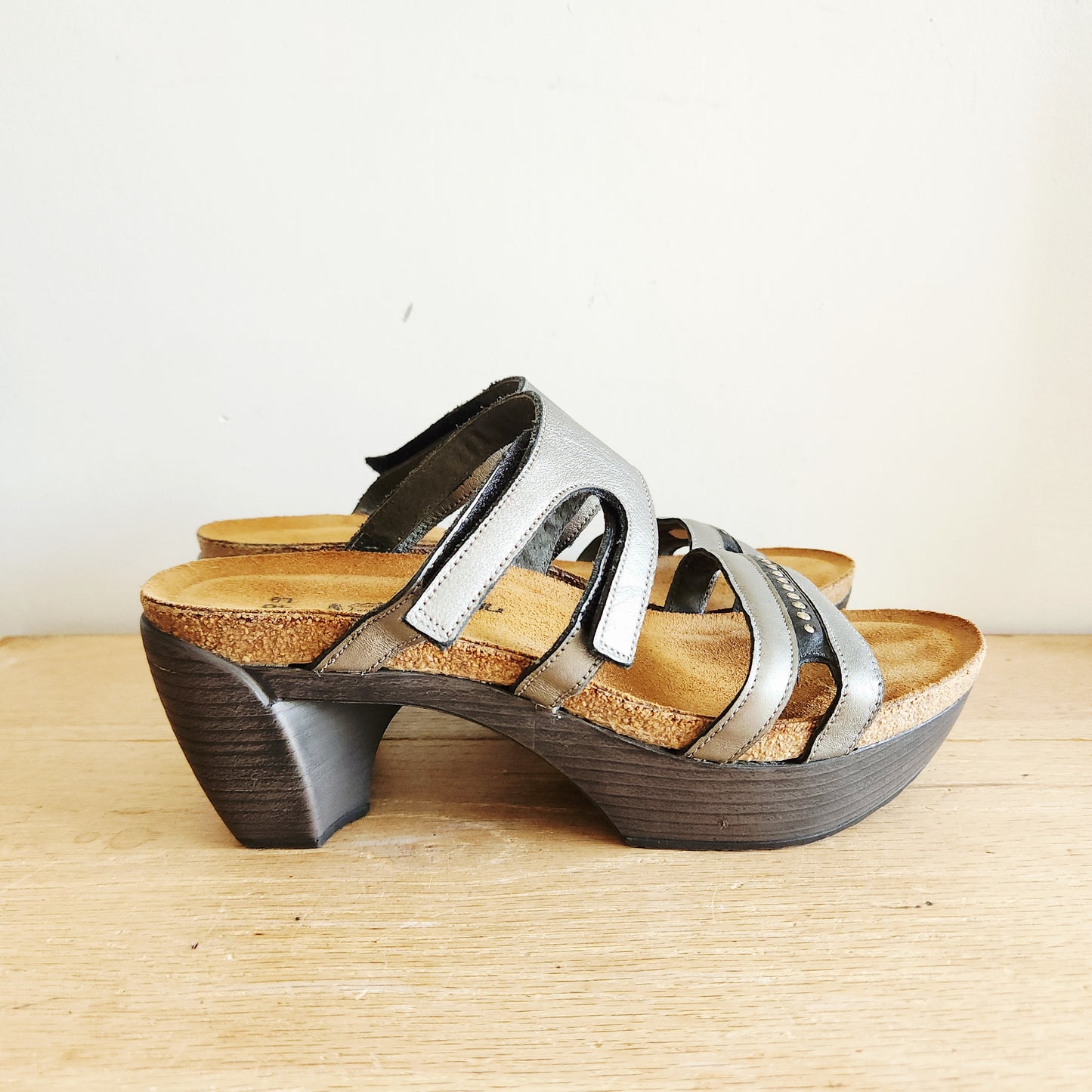 Naot Leather Heeled Sandals - size 40