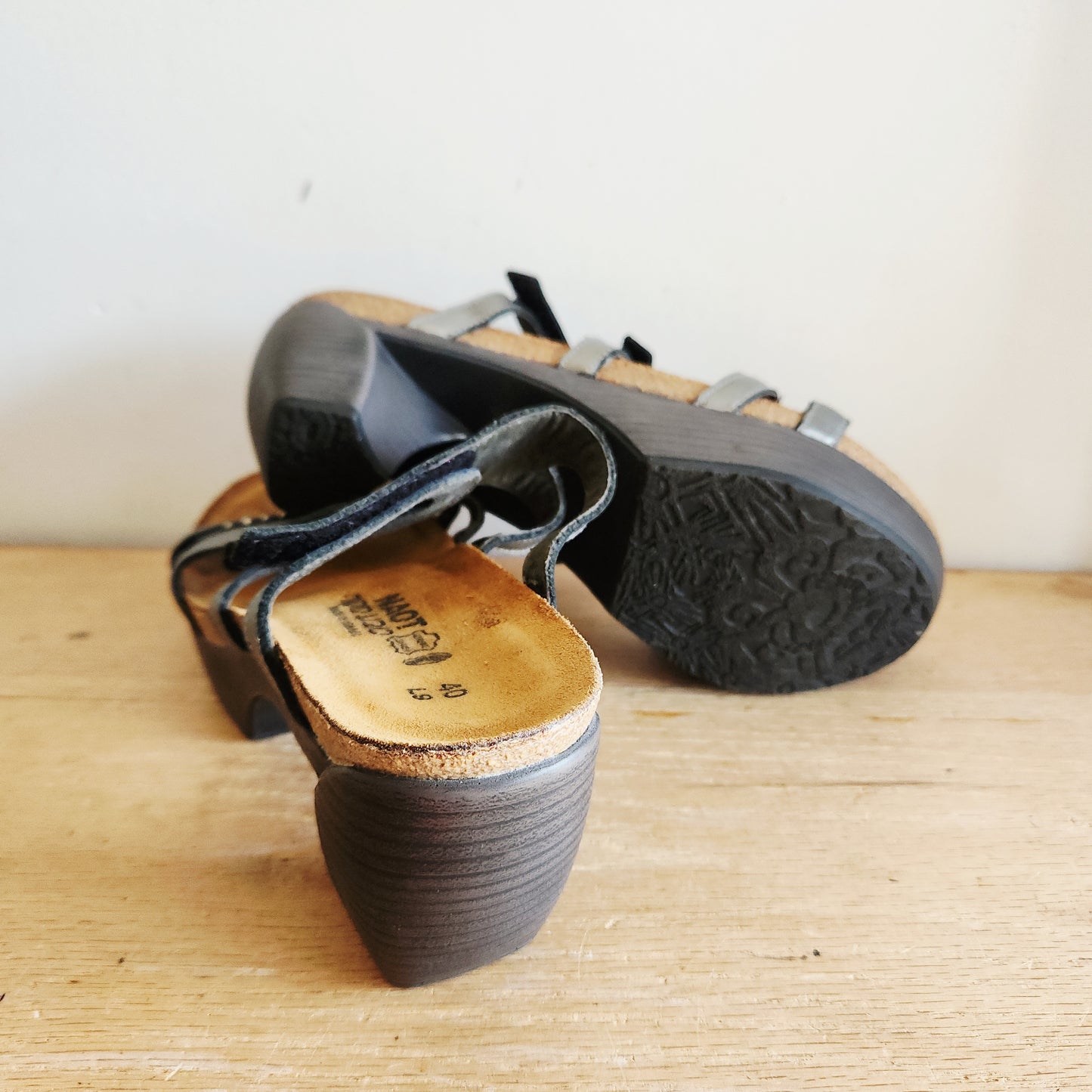 Naot Leather Heeled Sandals - size 40