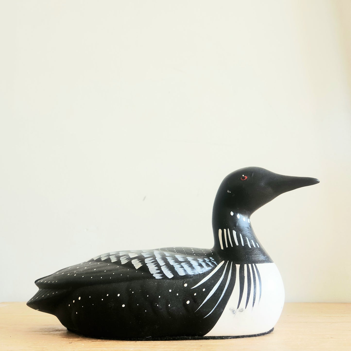 Wooden Loon Decoy Figurine Made in Canada