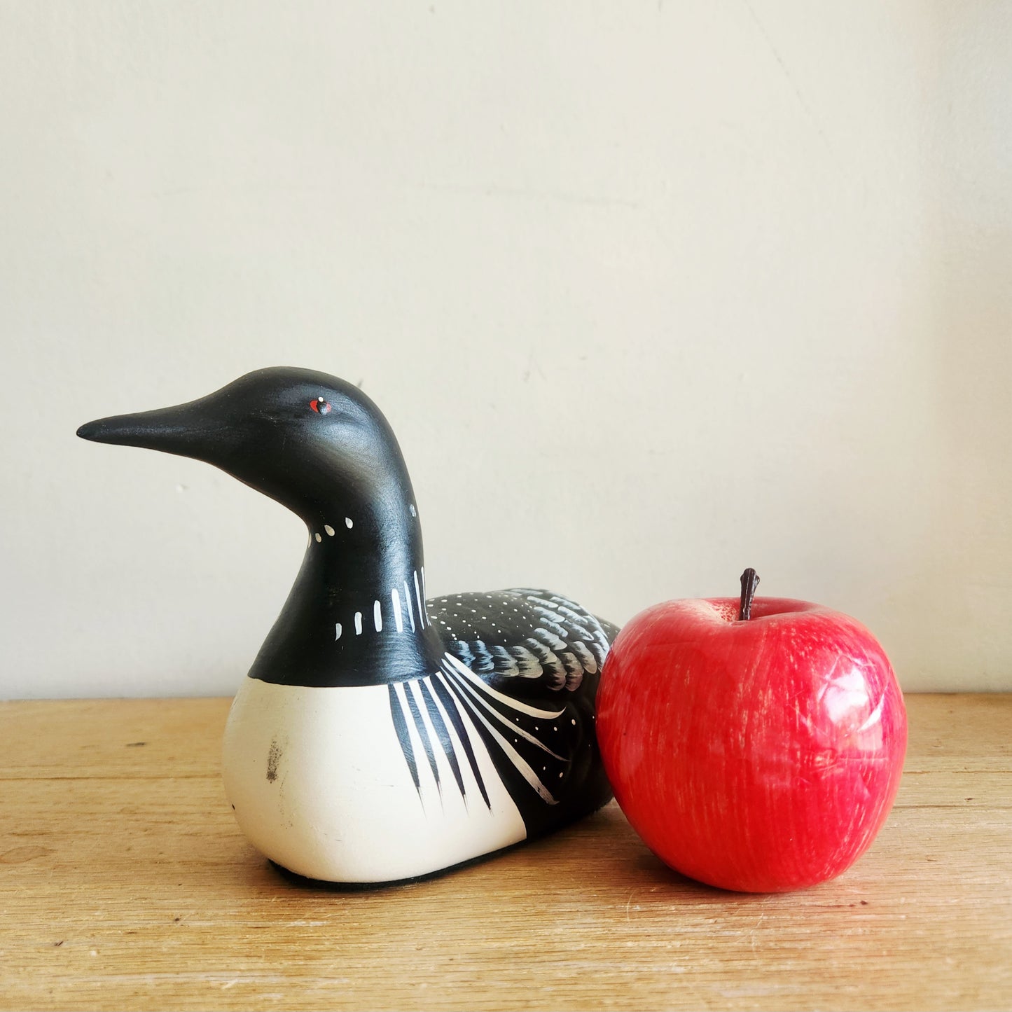 Wooden Loon Decoy Figurine Made in Canada