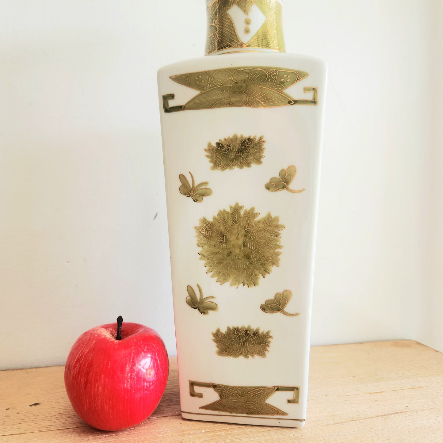 Vintage LJ Japan Porcelain Vase 16"