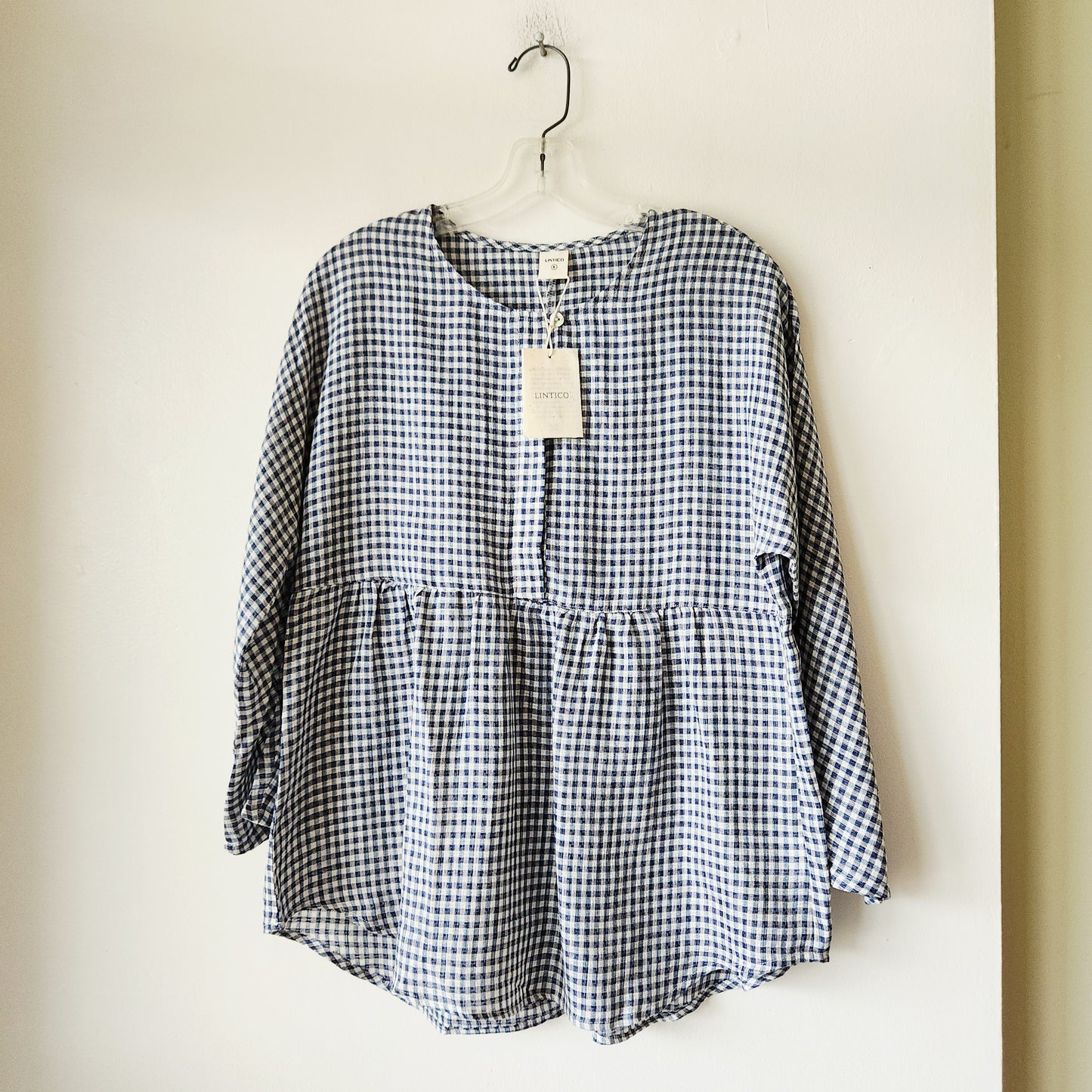 Lintico Linen & Cotton Peplum Top - S - New