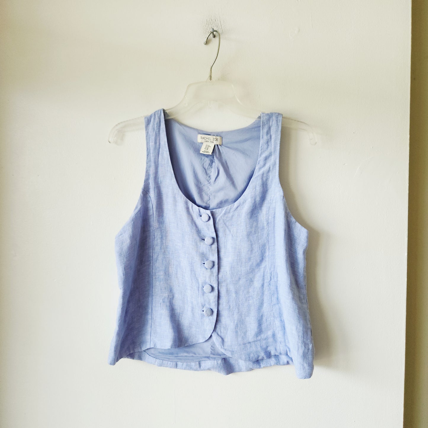 Rachel Zoe 100% Linen Vest - M
