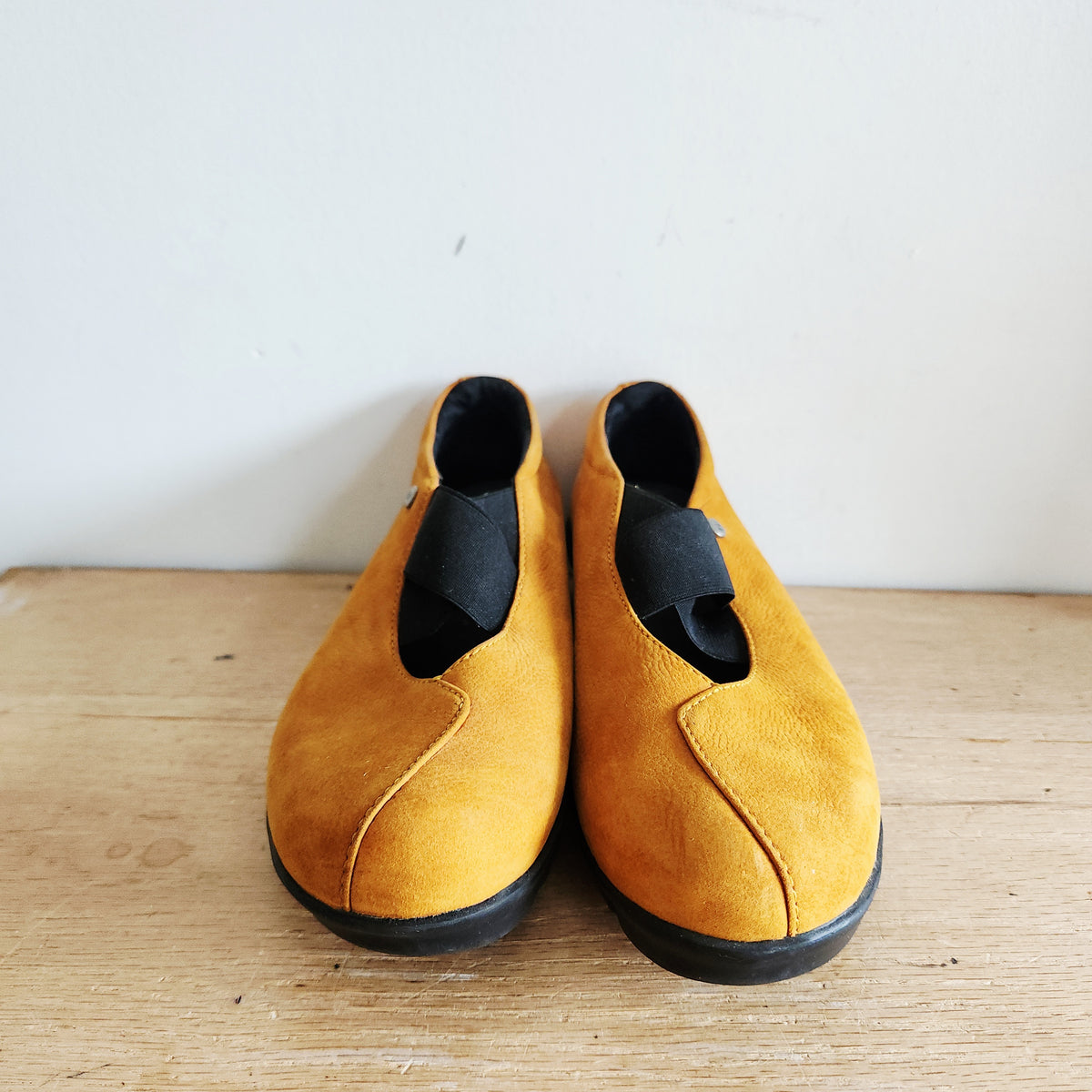 Wolky Goldenrod Yellow Slip On Shoes - size 39