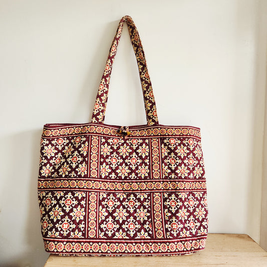 Vera Bradley Tote with Button Closure
