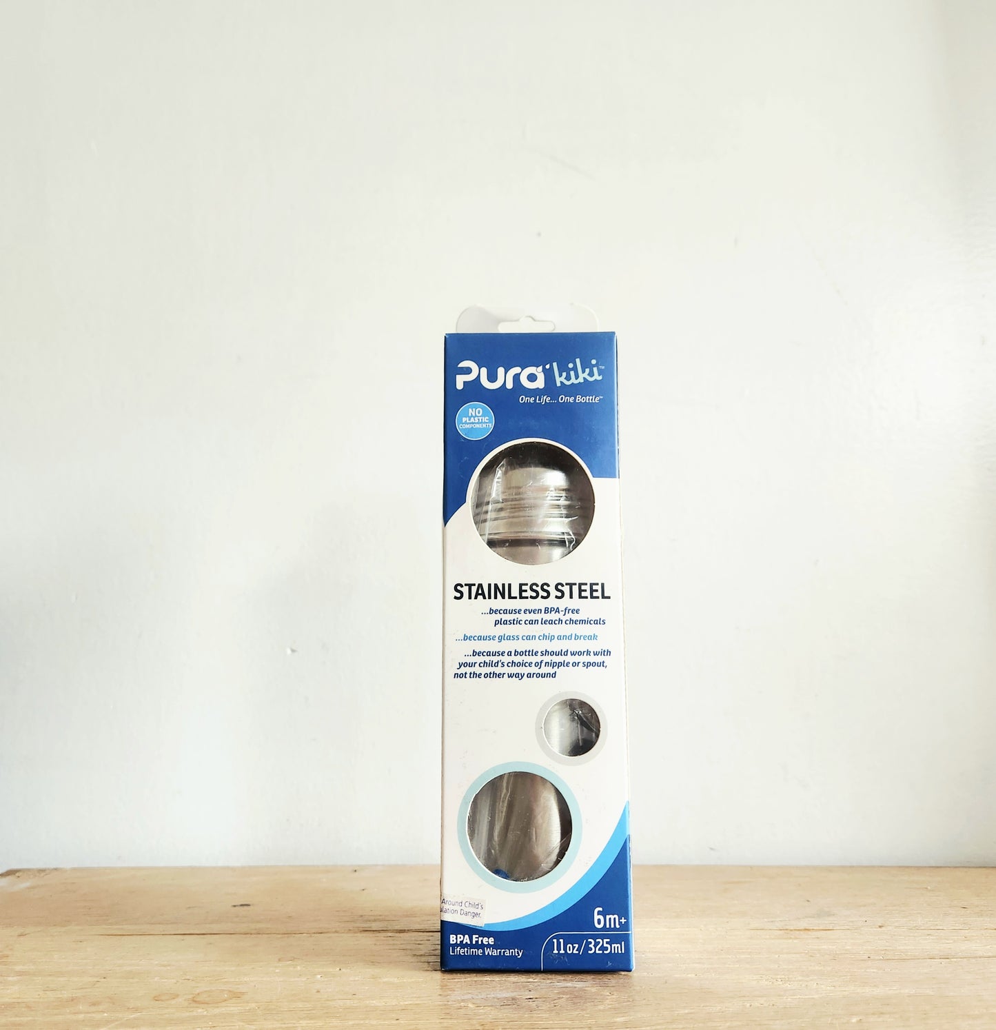 Pura Kiki 11oz. Stainless Steel Bottle, Plastic Free 6m+