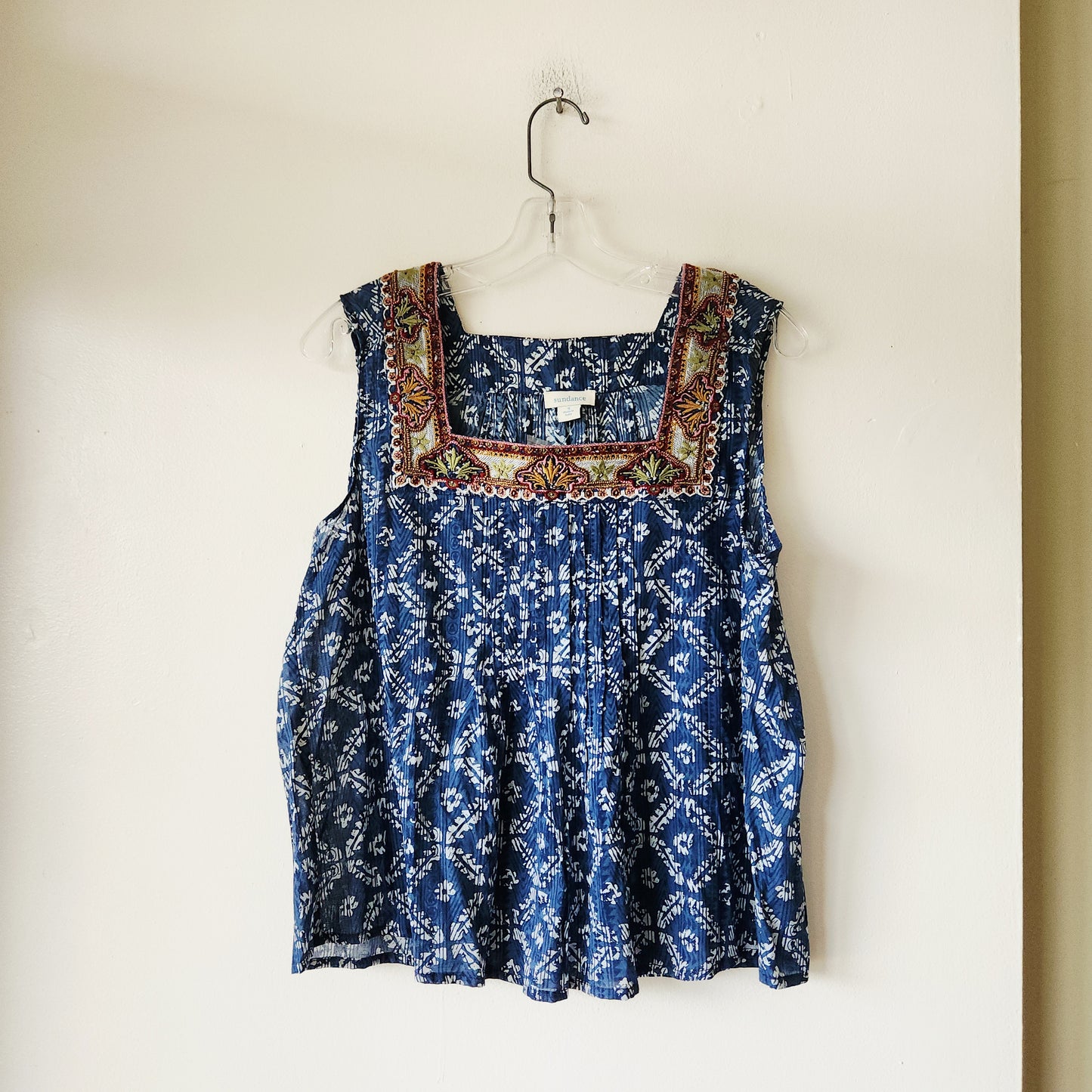 Sundance 100% Cotton Top with Embellishment - S
