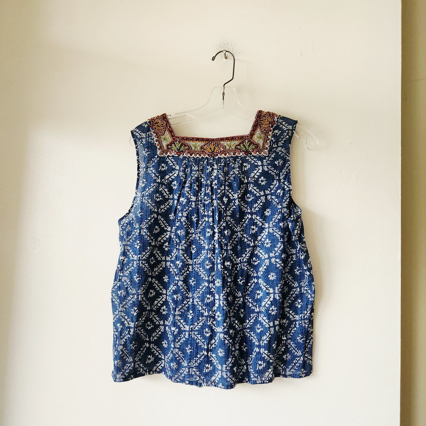 Sundance 100% Cotton Top with Embellishment - S