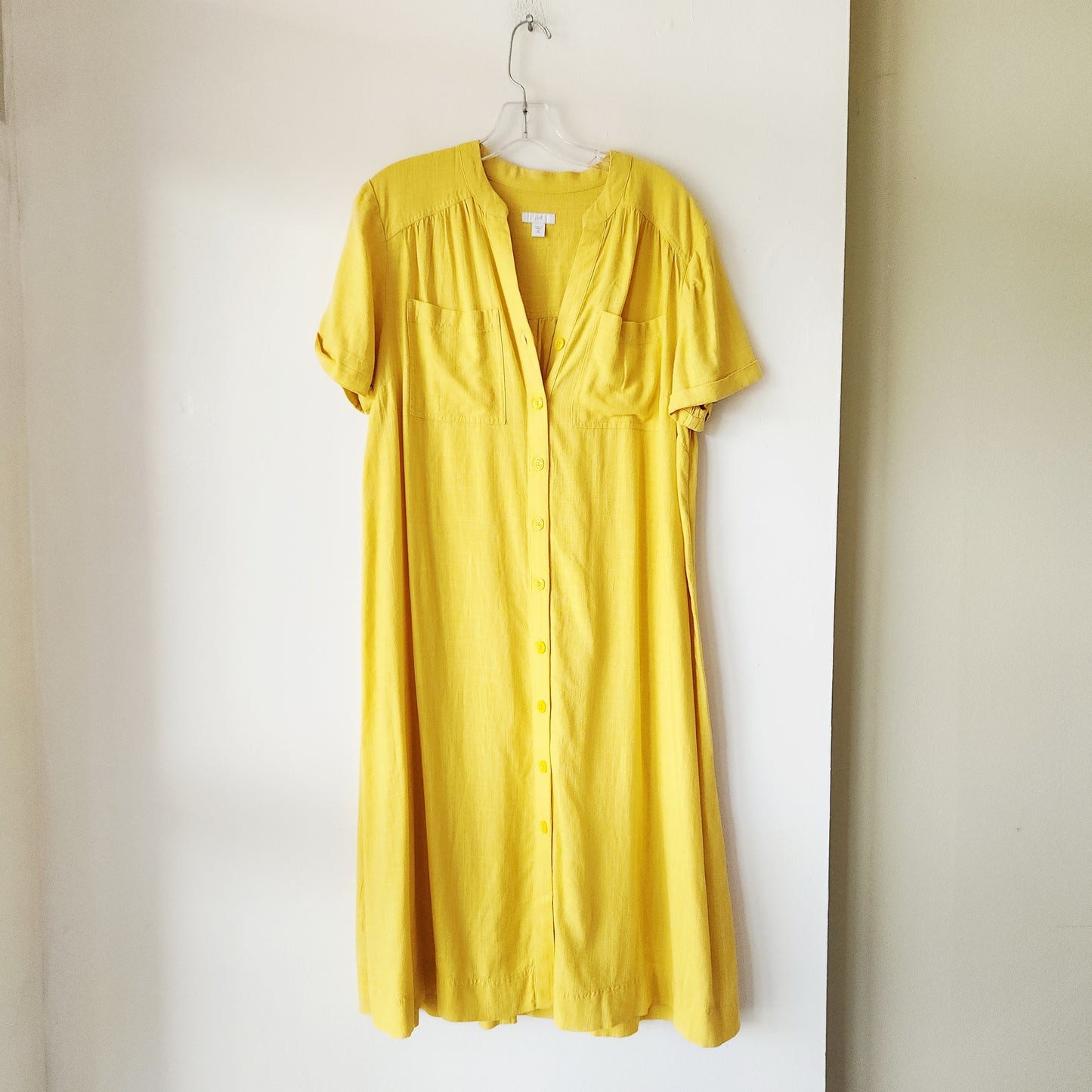 J Jill Goldenrod Loose Fit Shirtdress - M Petite
