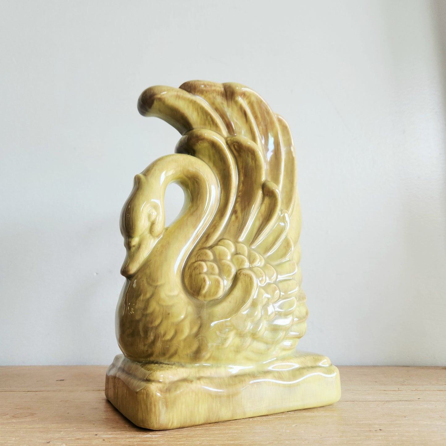 Vintage Gonder Pottery Swan Planter