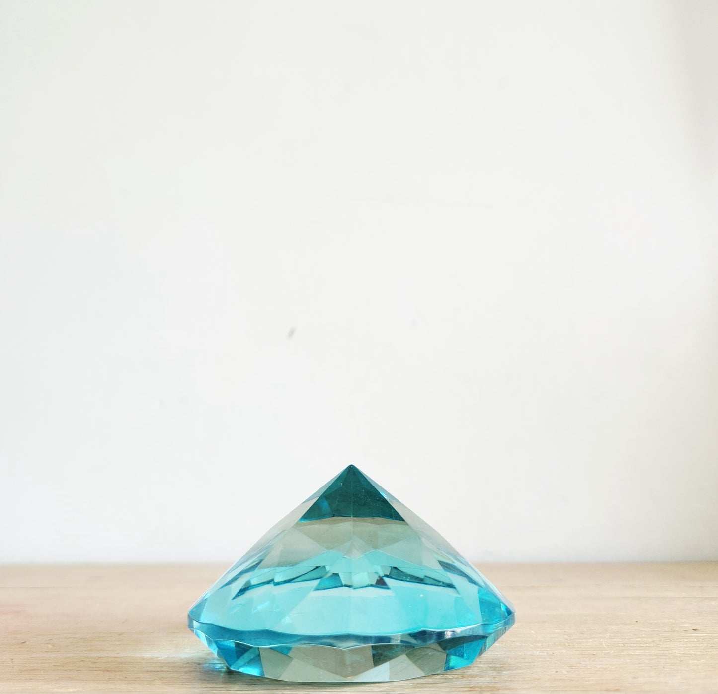Blue Facetee Prism Paperweight