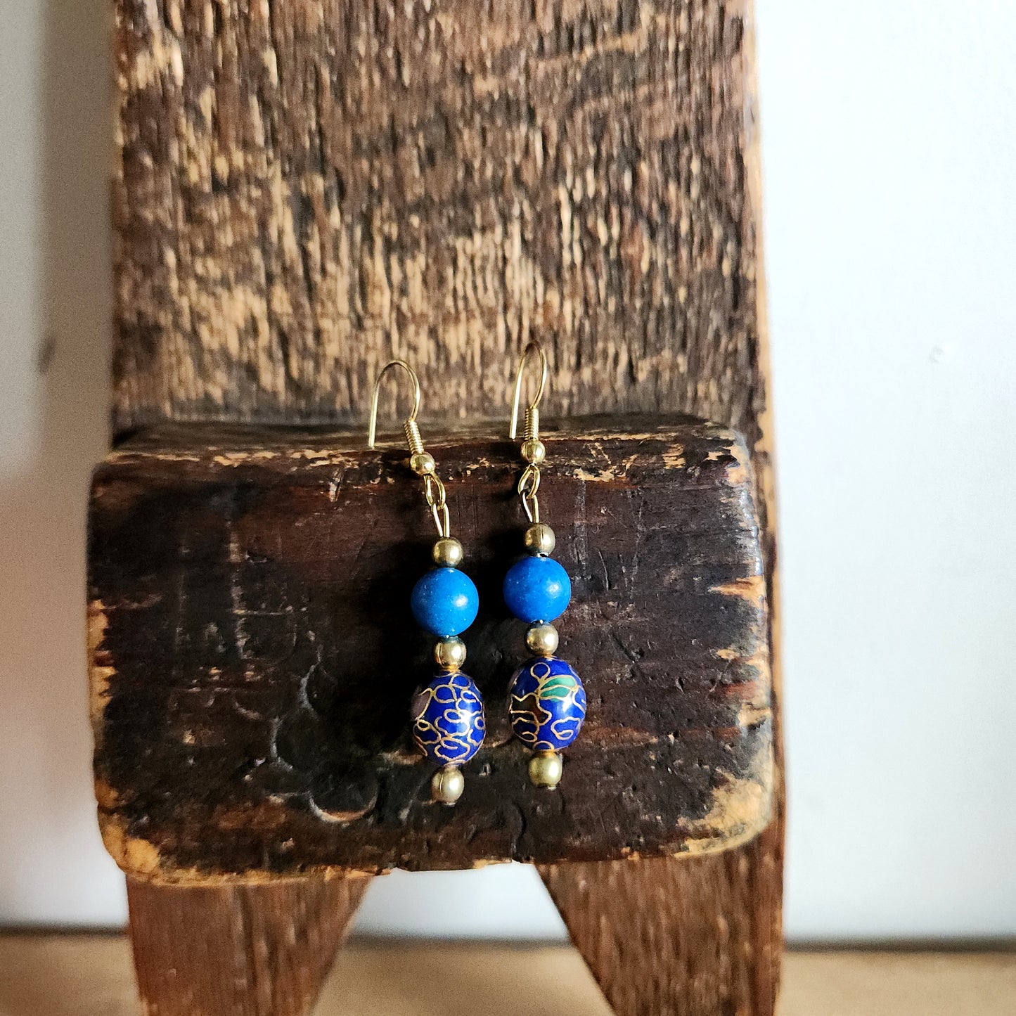 Cloisonné Bead Earrings