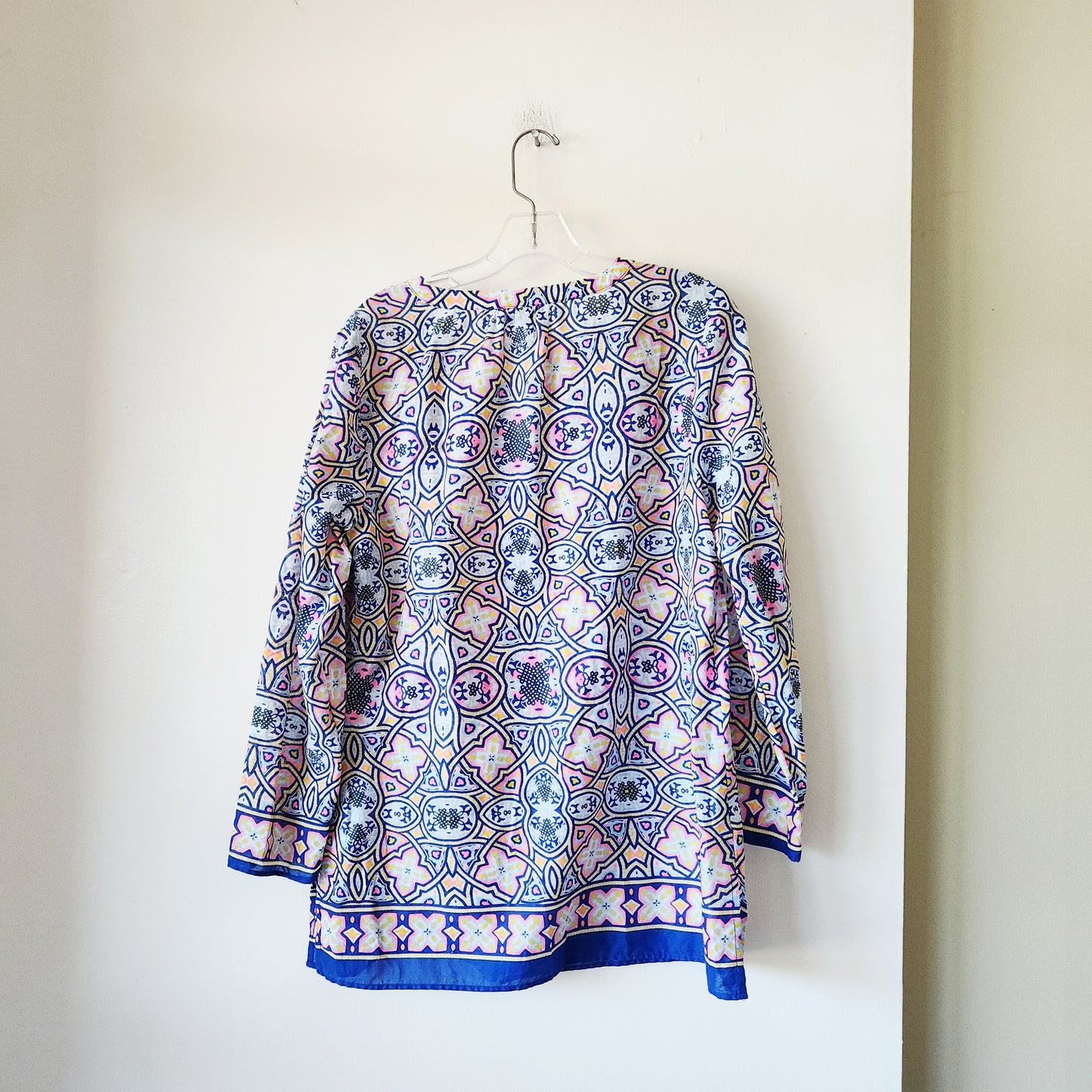 Talbots 100% Cotton Pattern Tunic Top - M