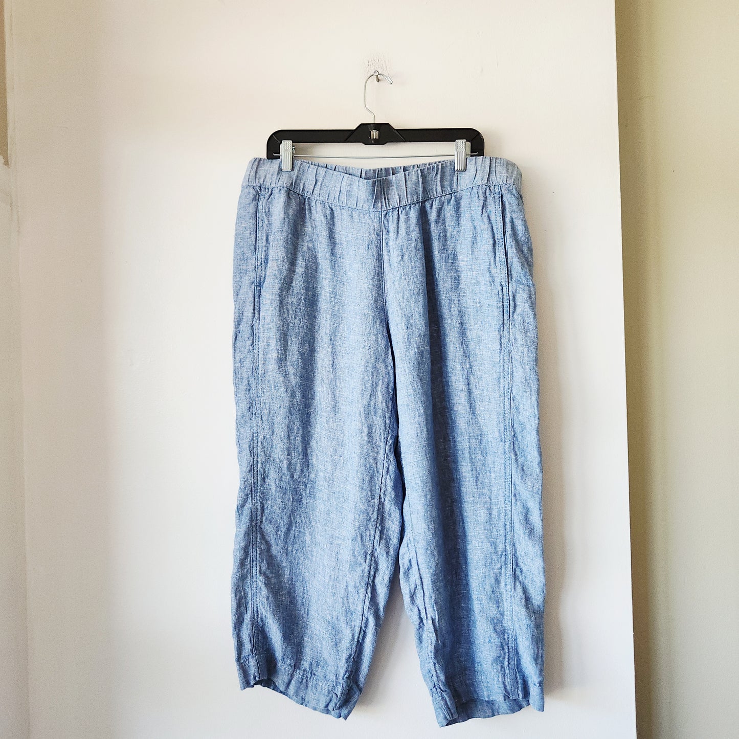 PureJill Linen Crop Fit Pull On Pants - XL