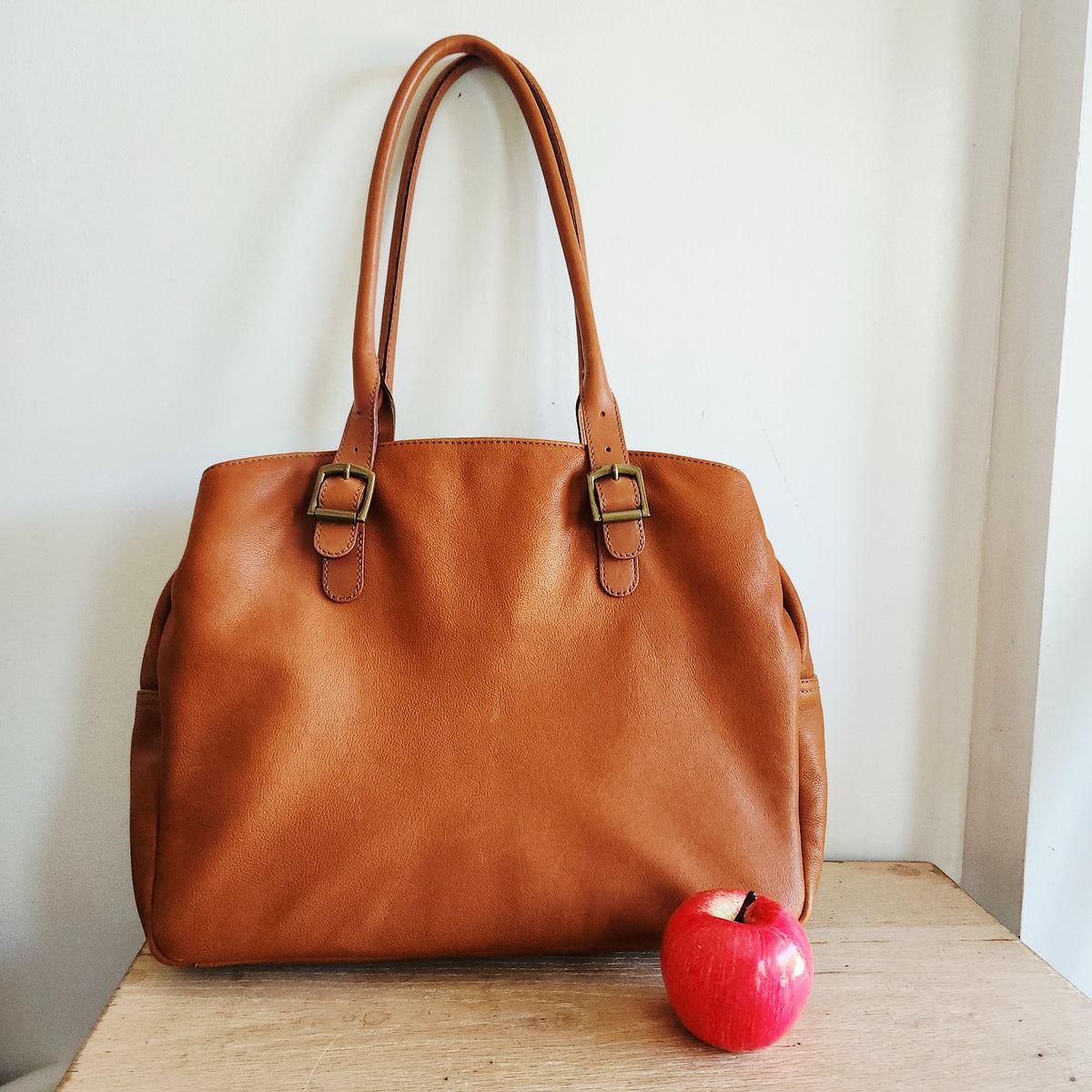 Mark & Graham Leather Brooklyn Carryall with Buckle Detail