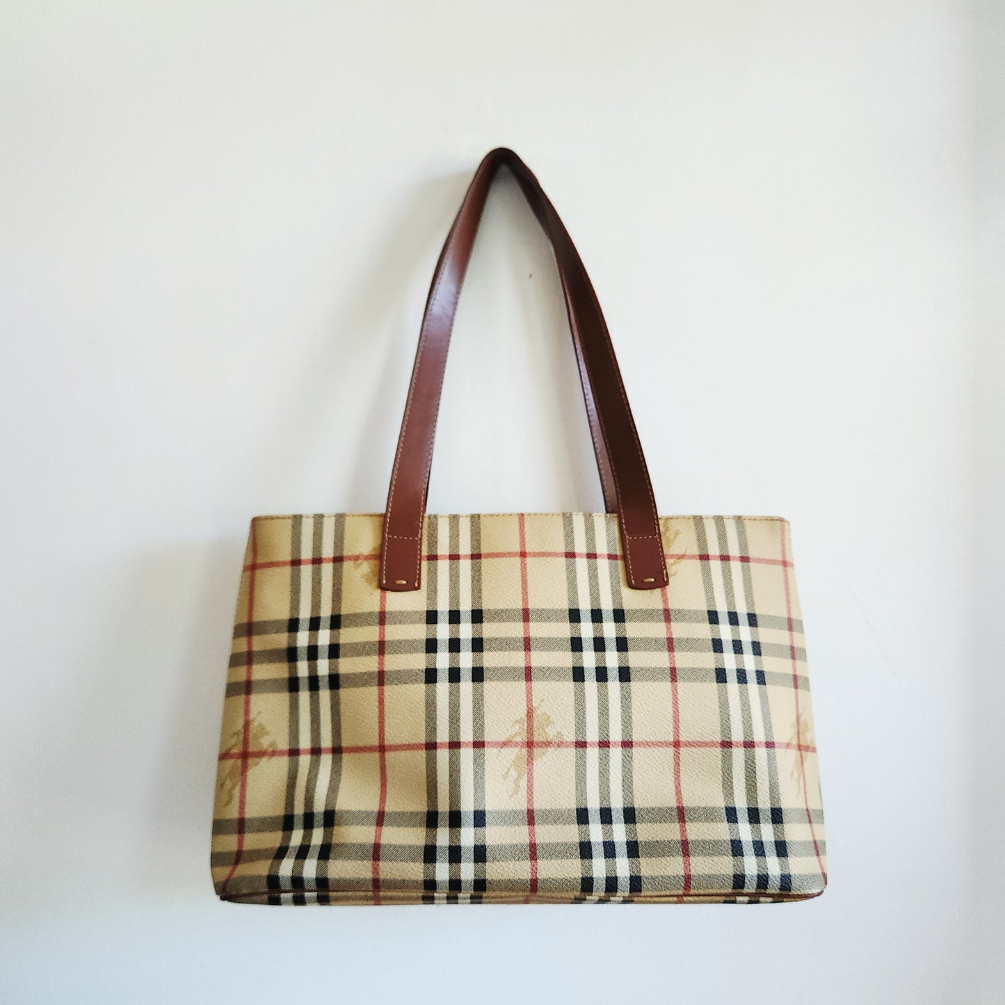 Burberry Logo Plaid Purse