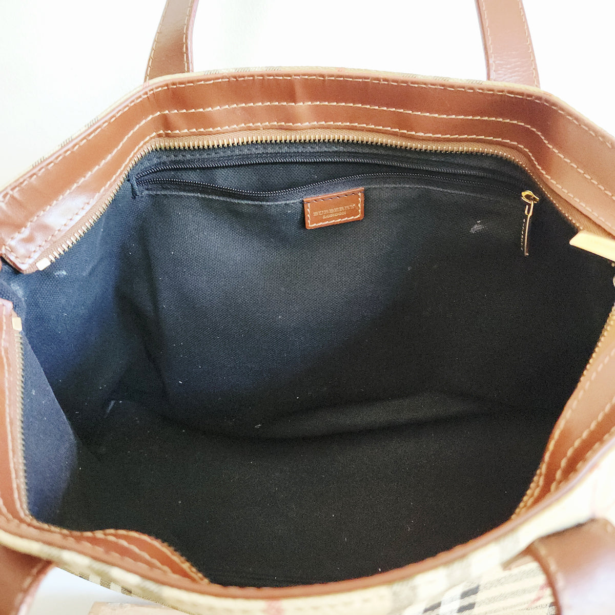 Burberry Logo Plaid Purse