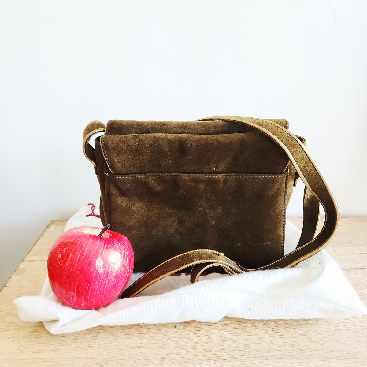 Vintage Bally Suede Flap Front Purse