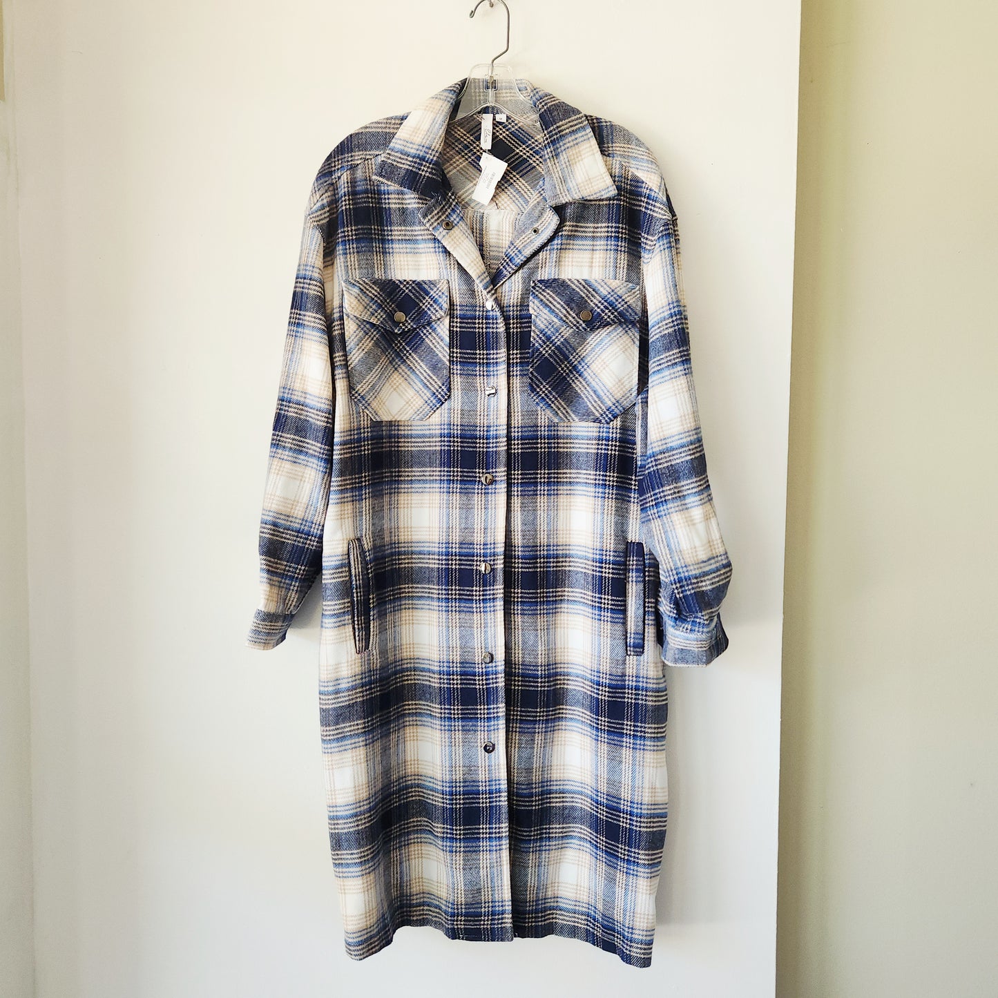 Elan Snap Front Plaid Jacket - M - New