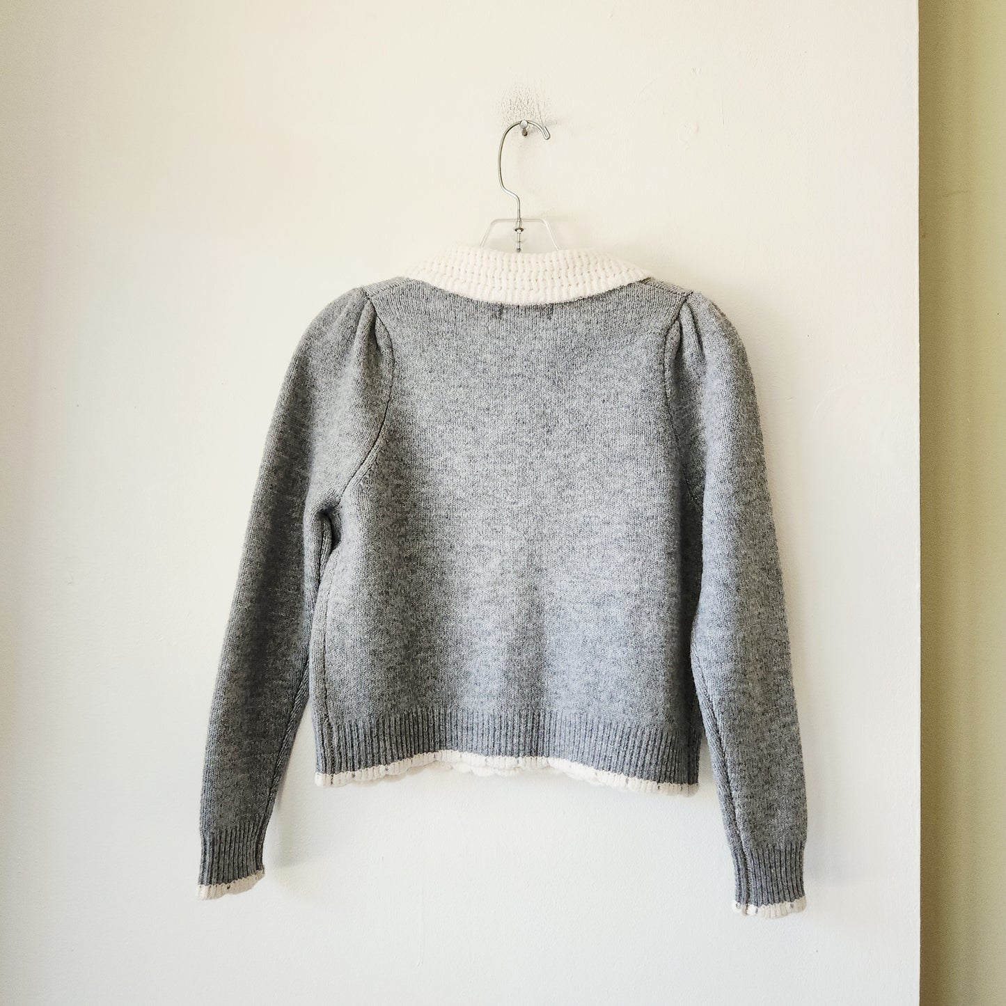 Jessica Simpson Crop Fit Cardigan with Knit Collar - XS - New