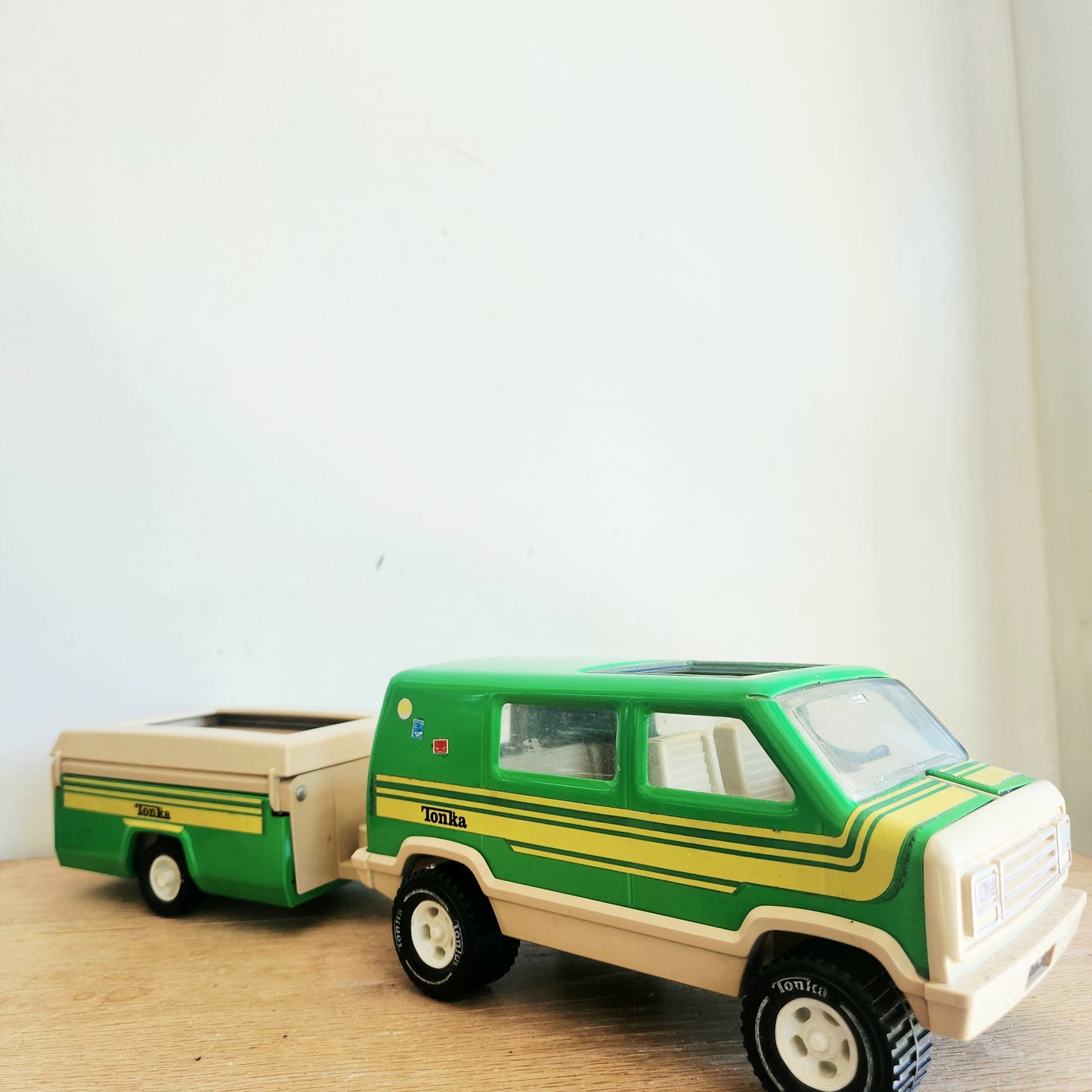 Vintage 1970's Tonka Van and Camper Trailer Set