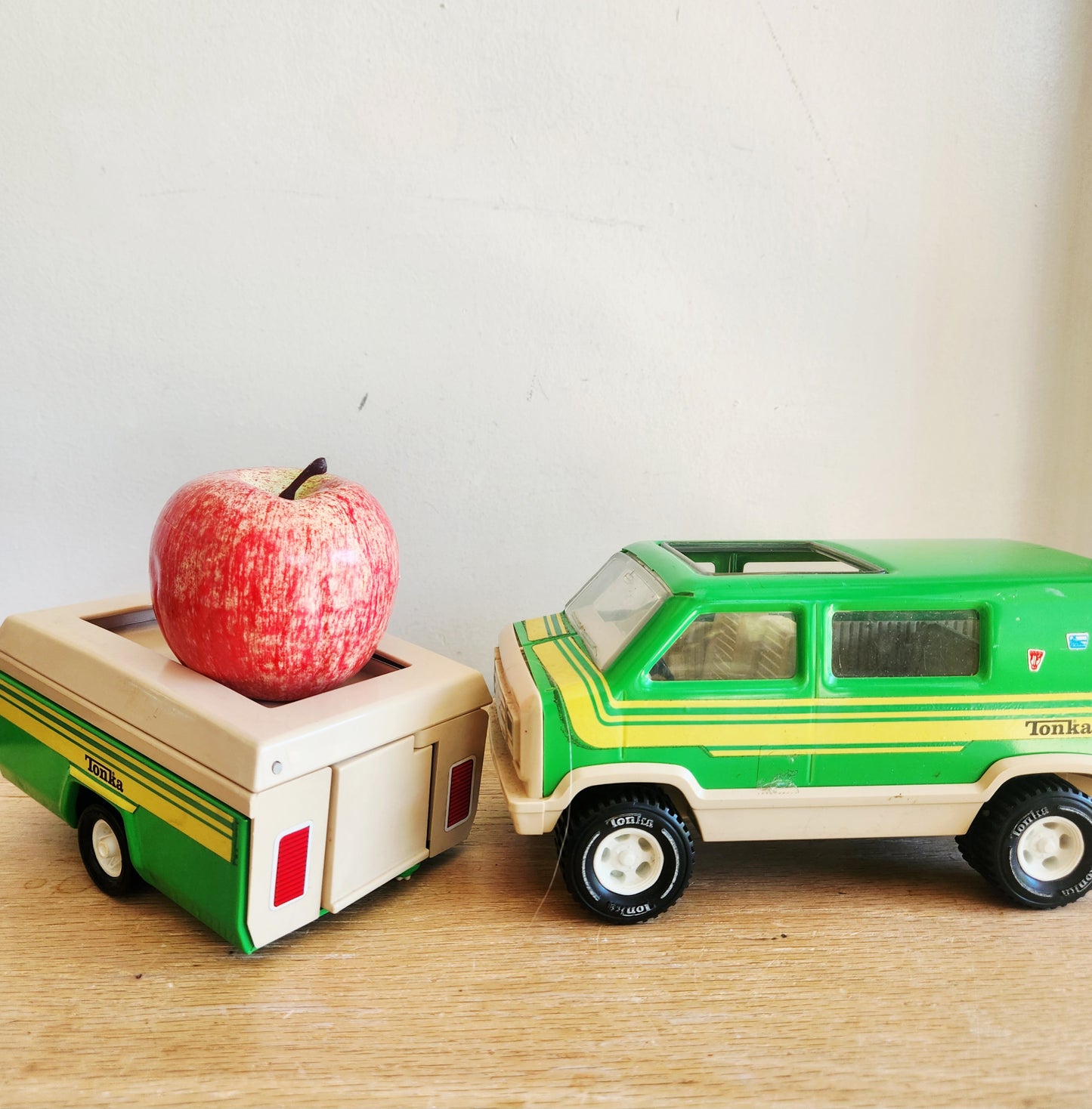 Vintage 1970's Tonka Van and Camper Trailer Set