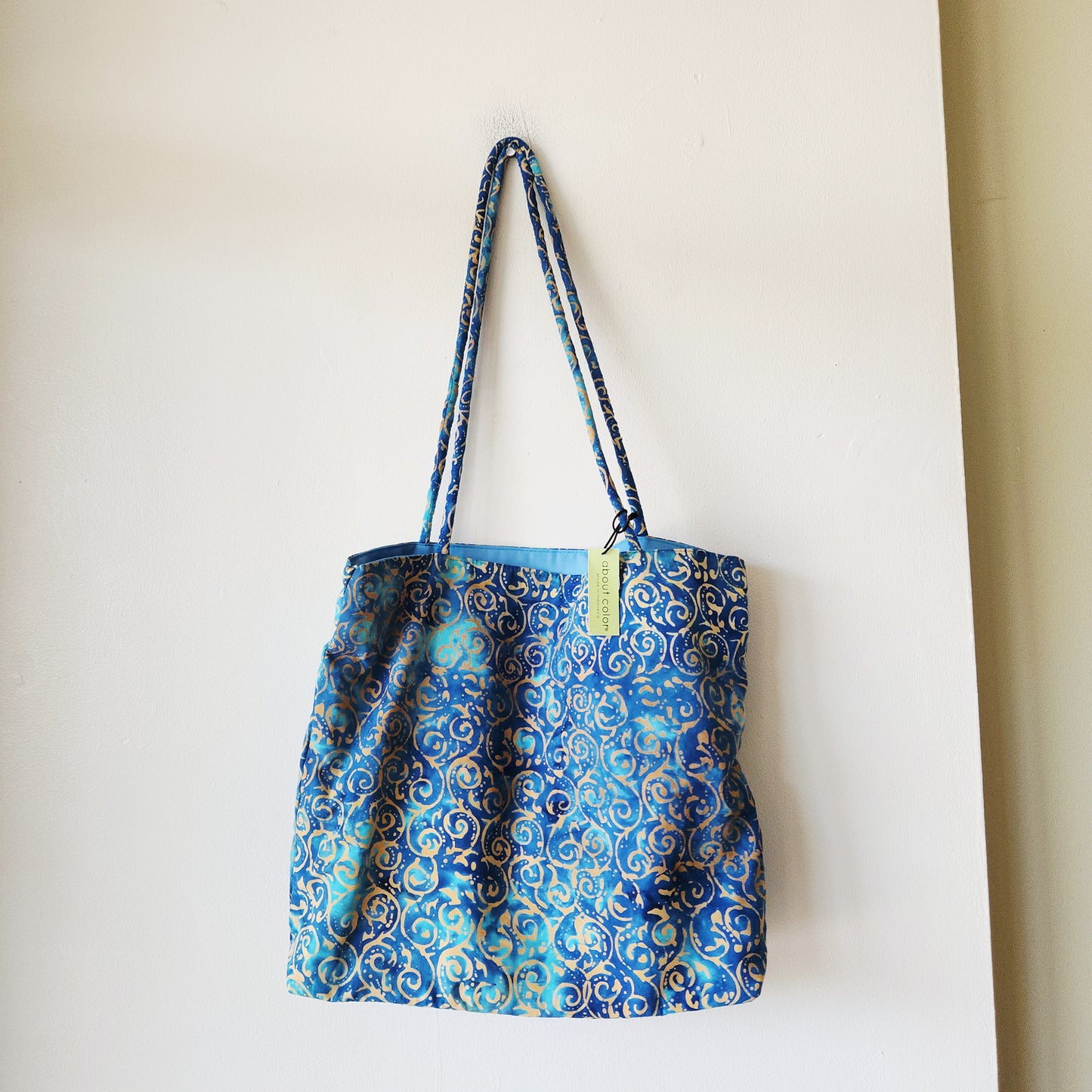 About Color Batik Zip Top Tote - New