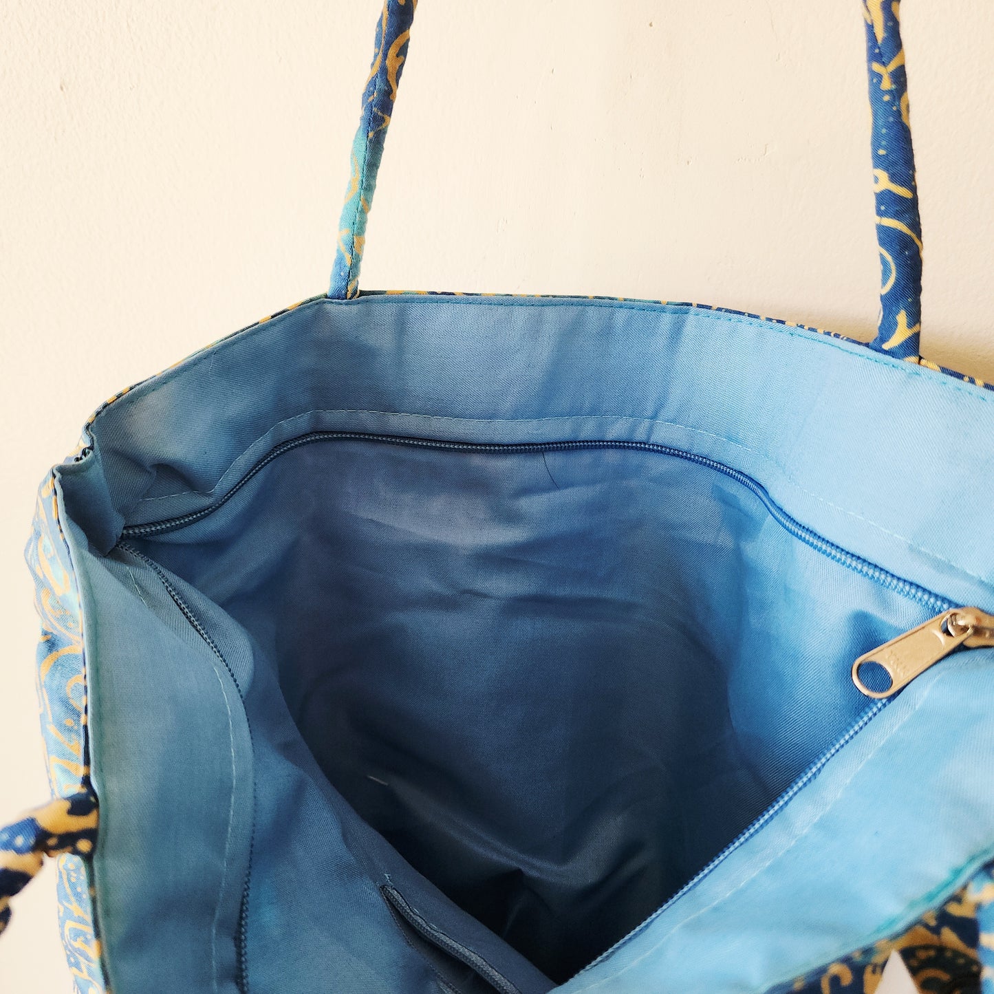 About Color Batik Zip Top Tote - New