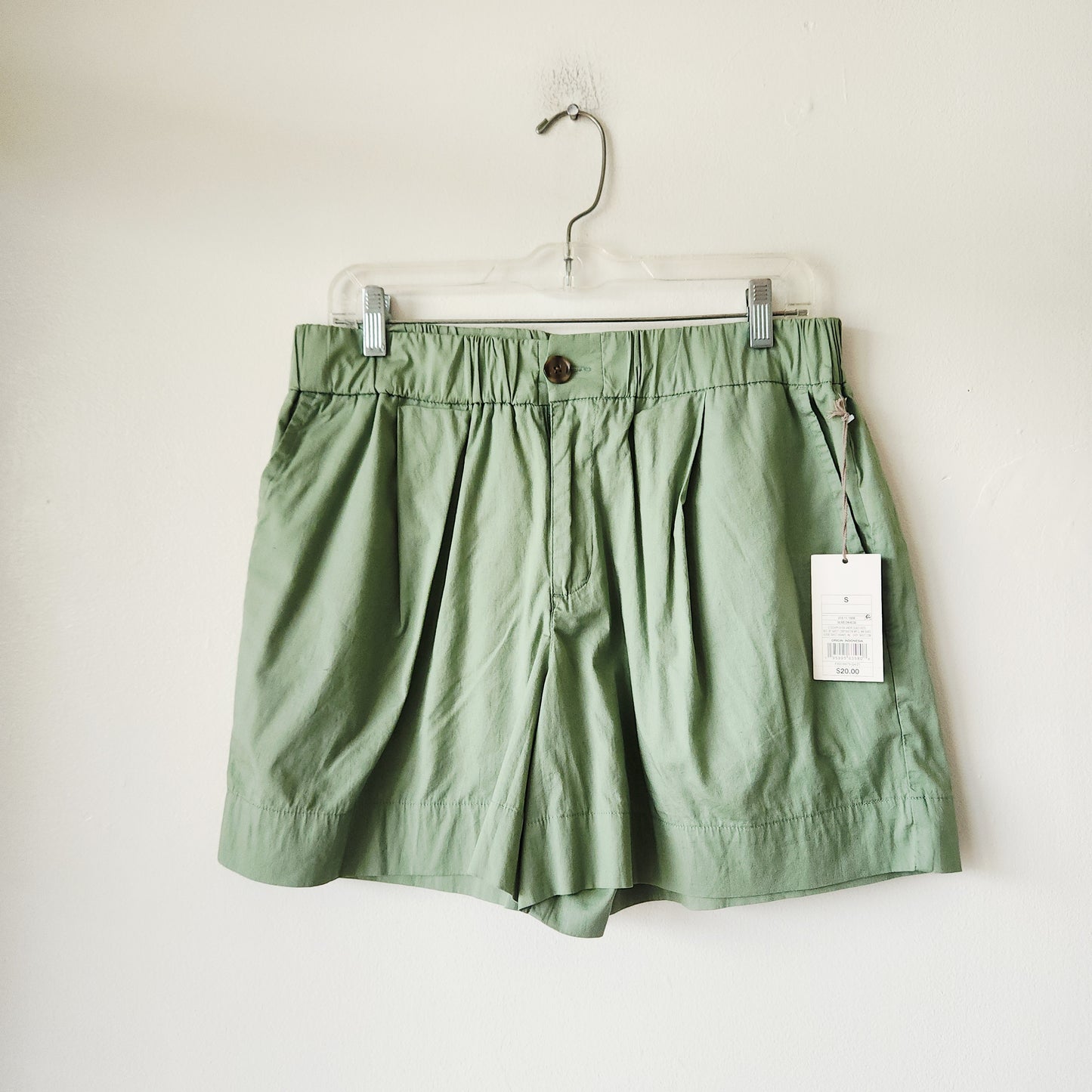 A New Day Green Khaki Shorts - S - New