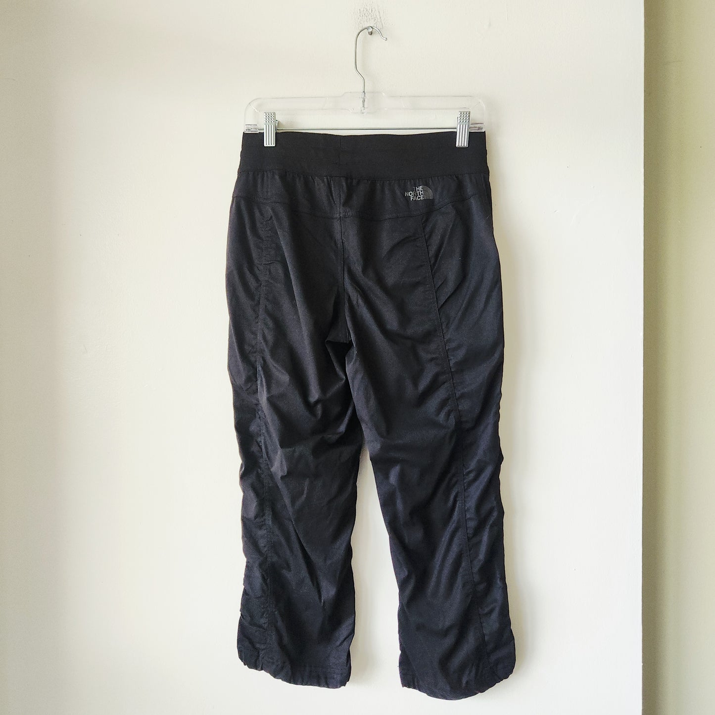 The North Face Black Crop Fit Hiking Pants with Ruching Detail - S