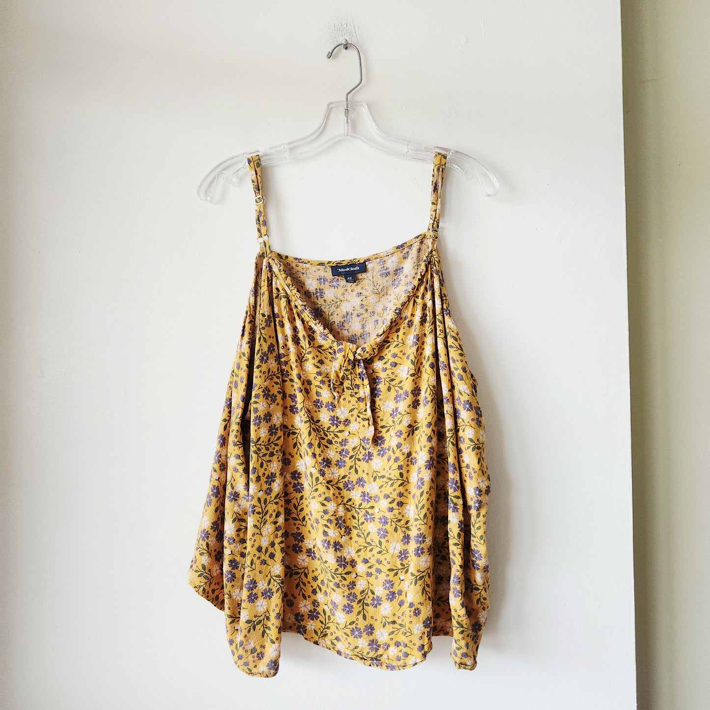 Mod Cloth Tank with Tie Detail - 4X