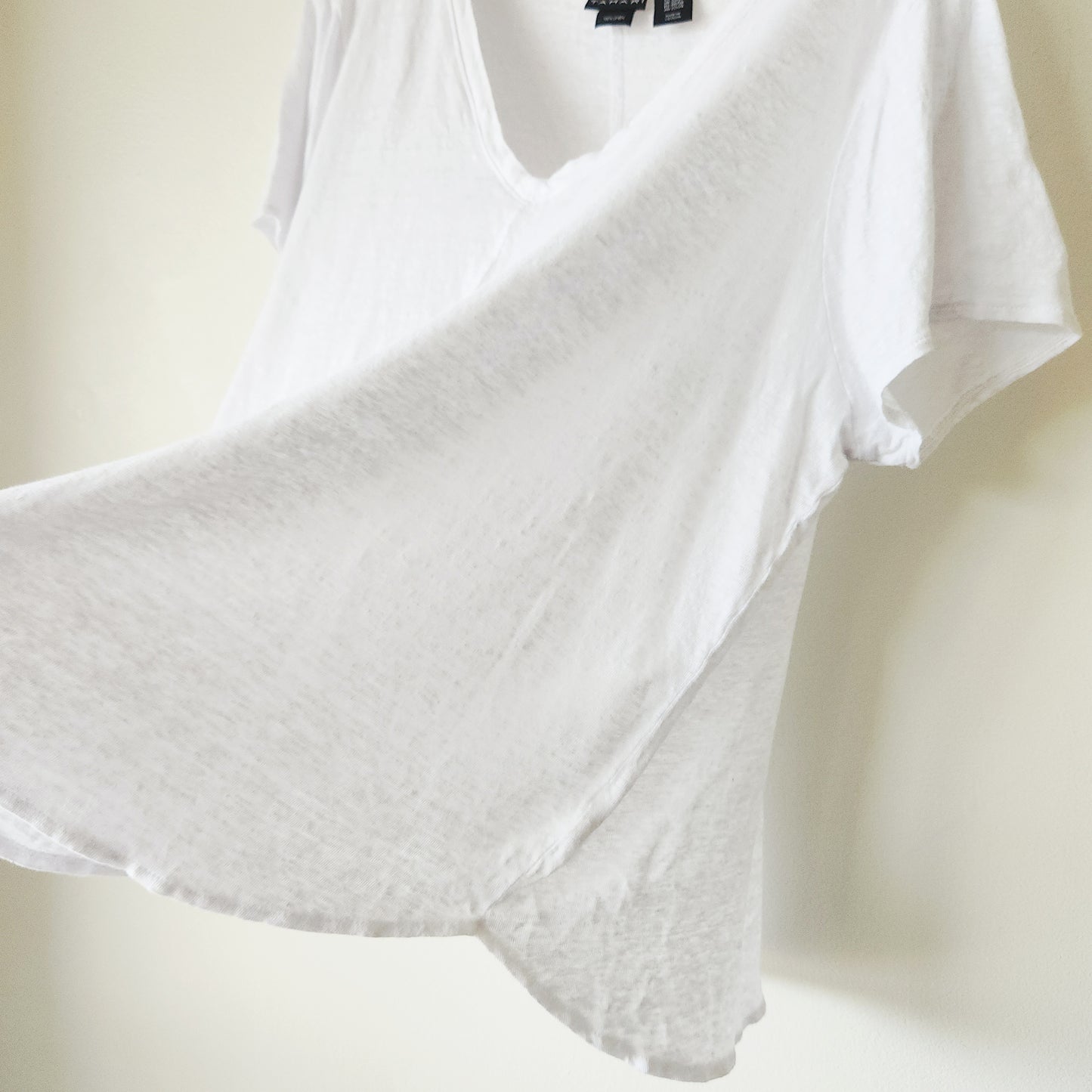 Tahari 100% Linen Loose Fit Tee - 2X