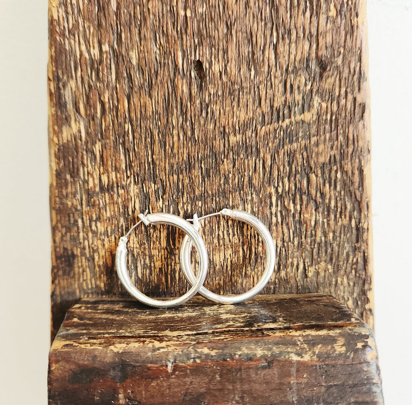 Silvertone Hoop Earrings
