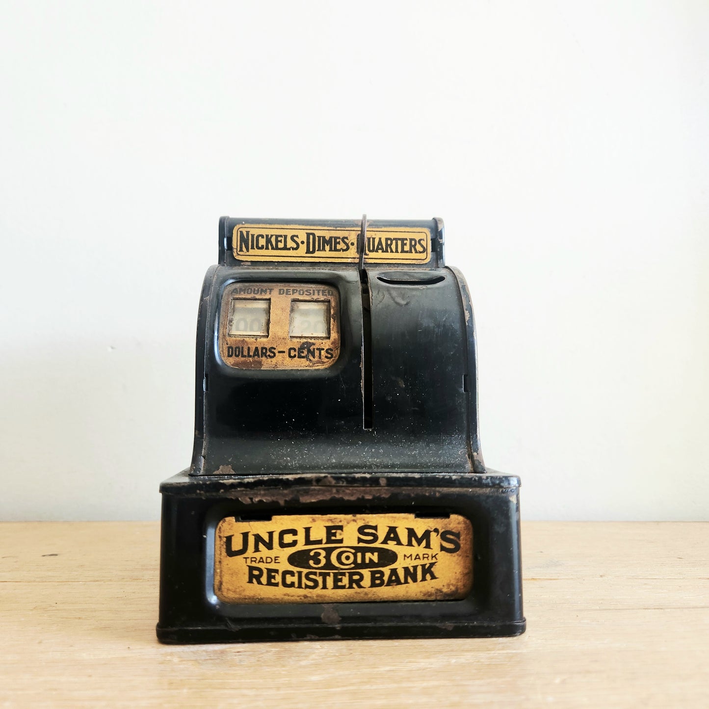 Antique Uncle Sam's 3 Coin Register Bank Toy