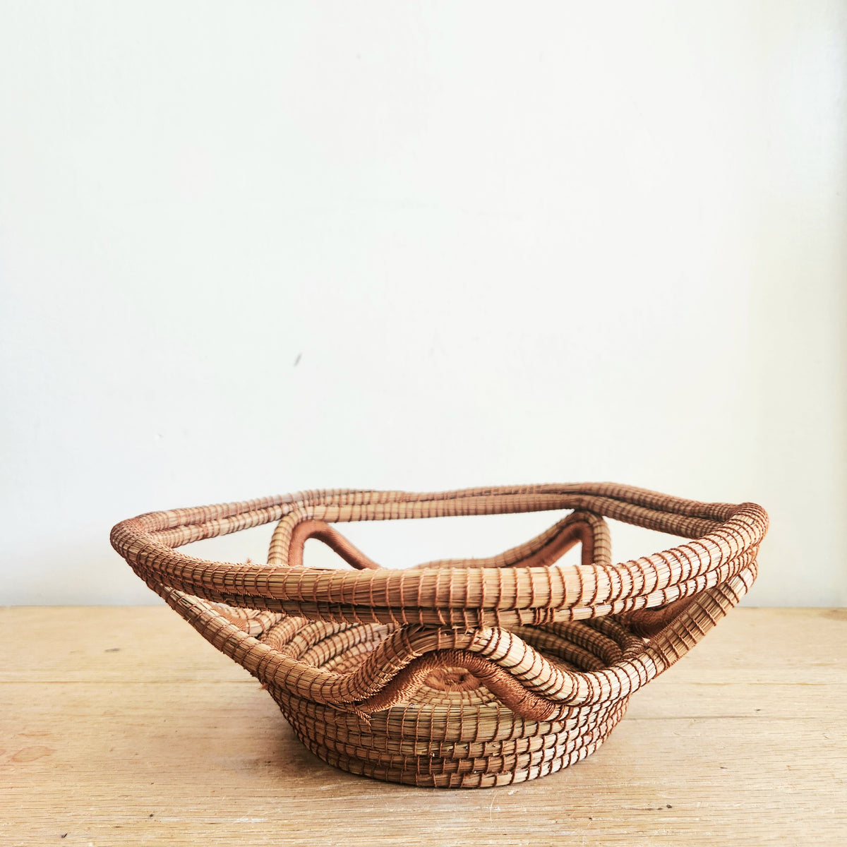 Pine Needle Basket 9.5"W