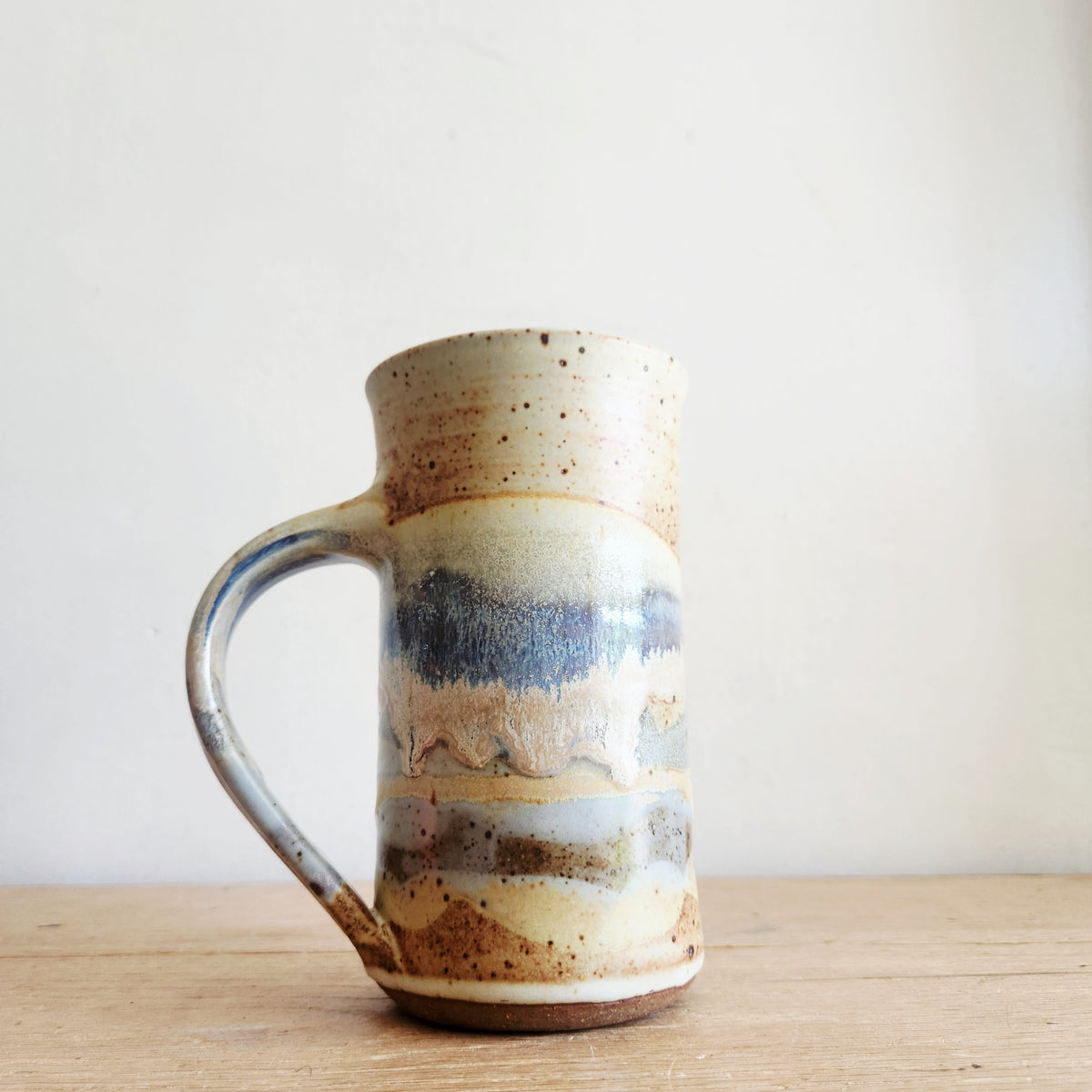Handmade Ceramic Tall Mug Signed