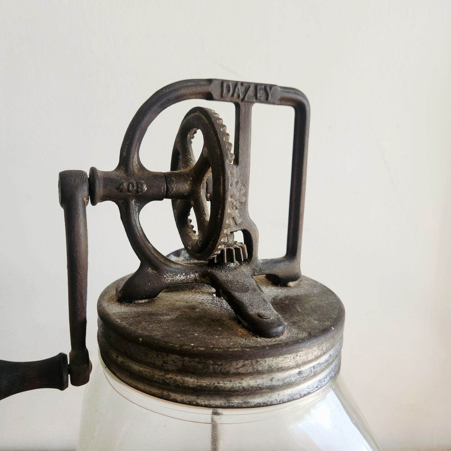 Antique Glass Dazey Butter Churn No. 40 4 QT